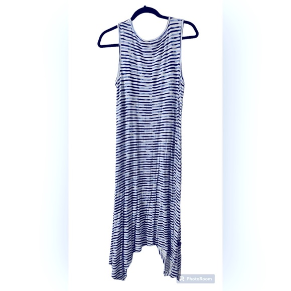 Blue striped shark hemmed sundress! - Picture 2 of 3